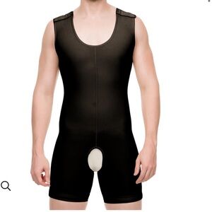 ISAVELA 2nd Stage Male Mid-Thigh Compression Bodysuit XL black